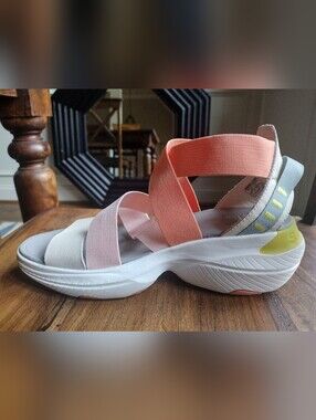 Sorel Pink Orange Pastels Kinetic Impact Sandals Size 7